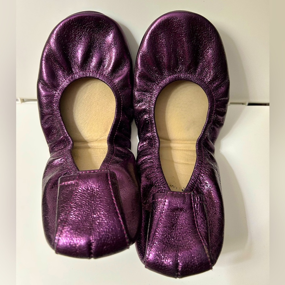 Storehouse Leather Flats size 10 Black Grape